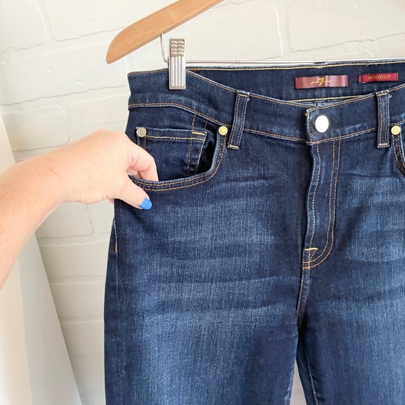 7 for all mankind Women’s Denim jeans Dark wash Bootcut Sz 32 - Picture 7 of 16